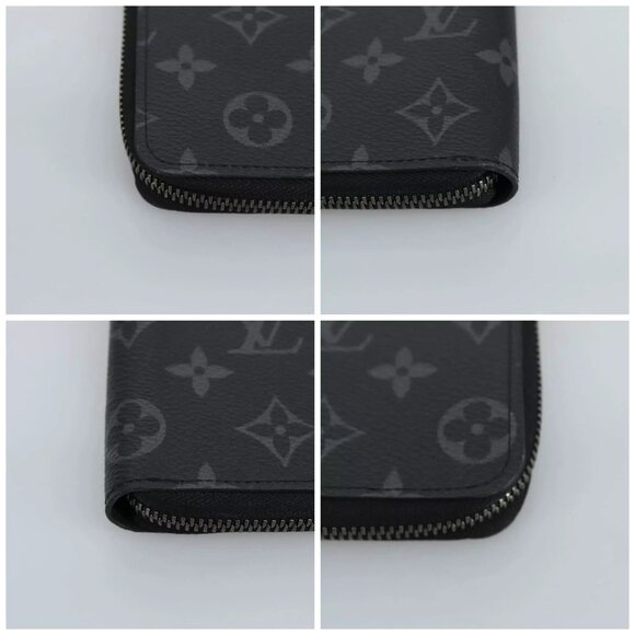 LOUIS VUITTON Monogram Eclipse Zippy Wallet Vertical Wallet - Picture 16 of 16